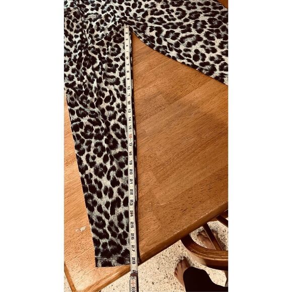 Michael Kors Black Gray Leopard Print Polyester Harem Pants Size M - Picture 5 of 9